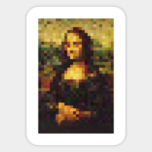 Mona Lisa Pixel Design Tee Sticker